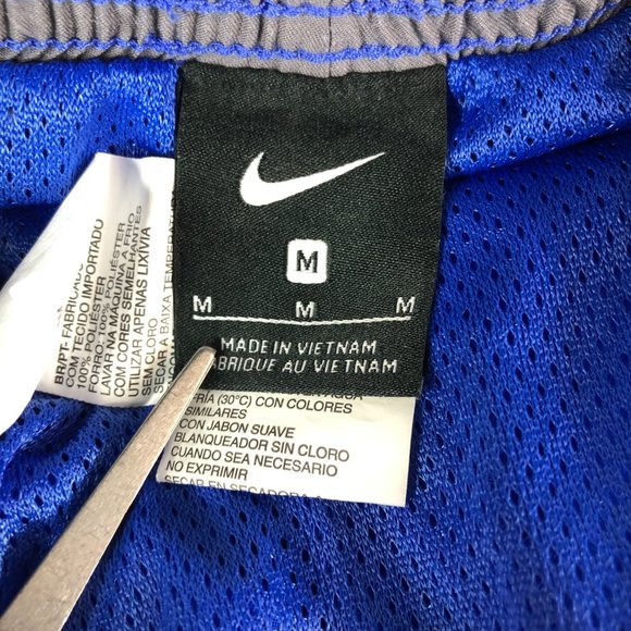 Nike Swim Shorts Men's Medium Blue & Silver Performance Swimming Trunks - Picture 5 of 11